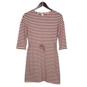Anthropologie Vilagallo Striped Drawstring Waist Shift Dress